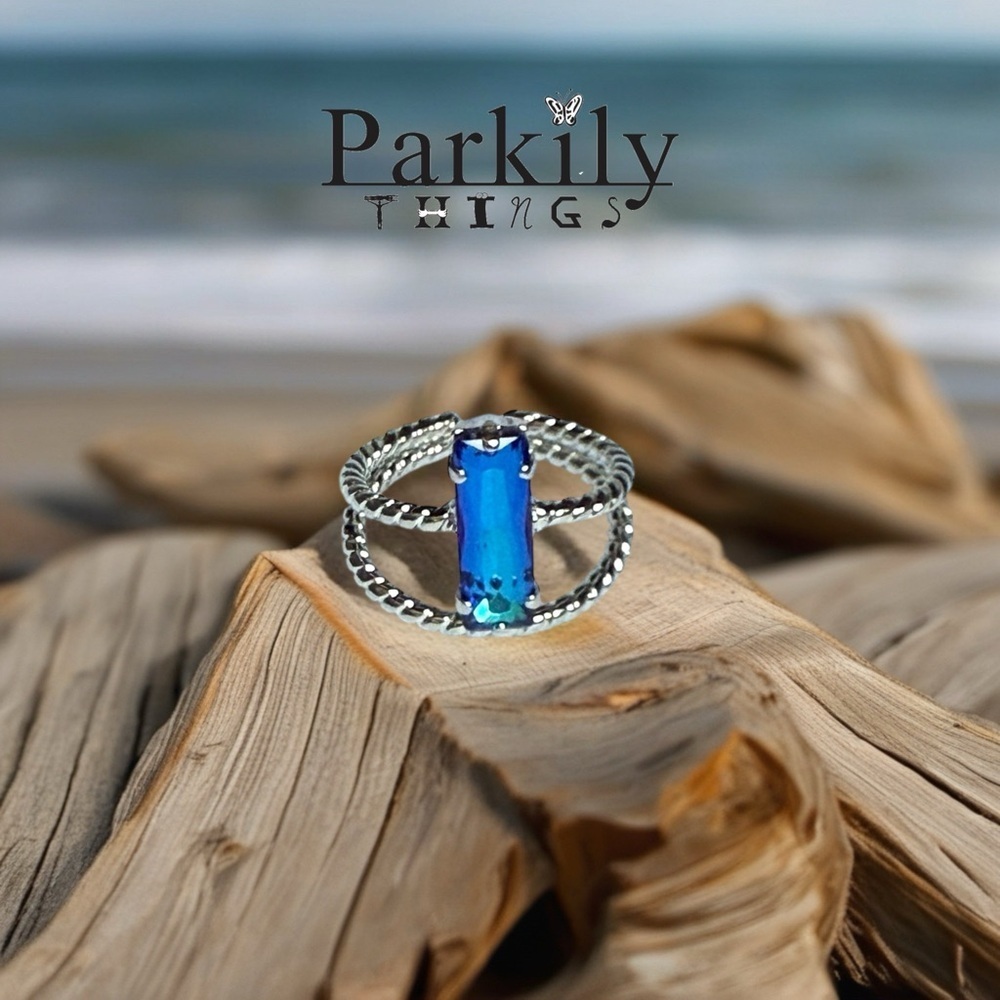 Handcrafted sparkly ring made with quality Austrian crystal adjustable